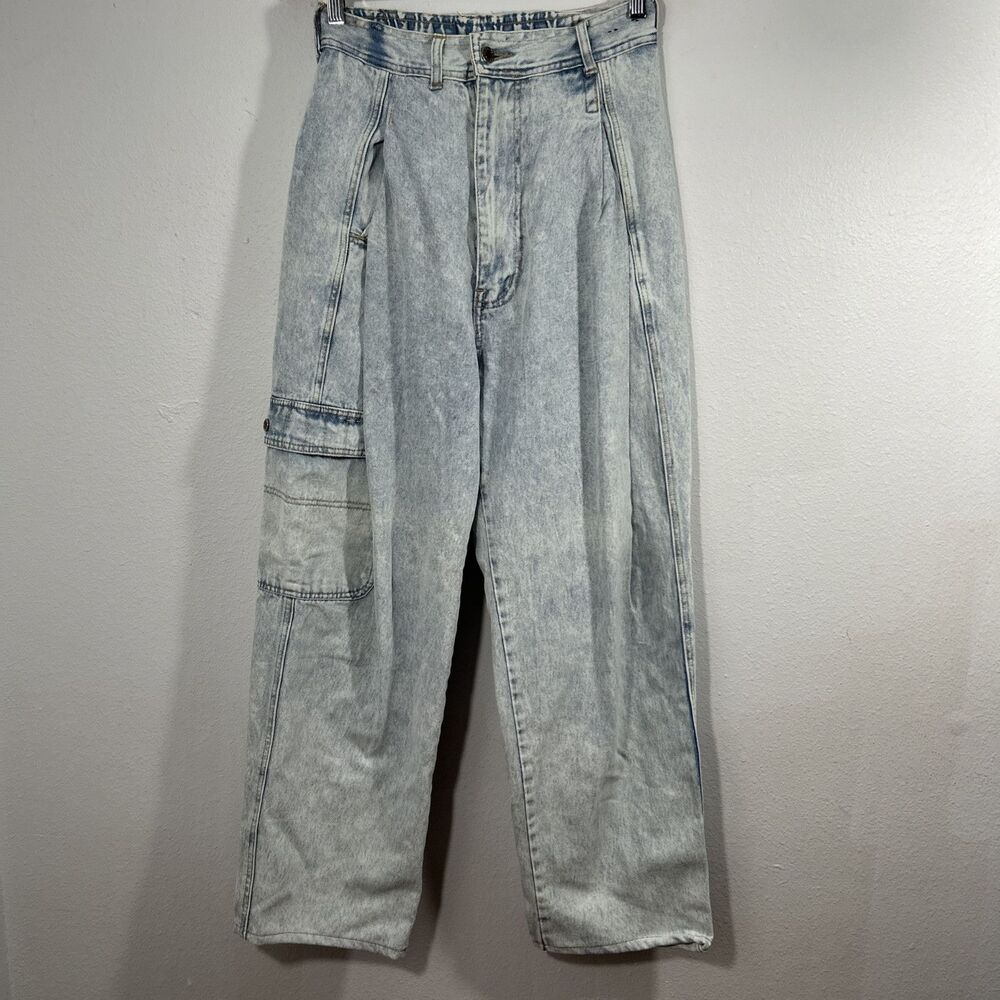 Vtg Todays News Jeans‎ Womens 27X29 Cargo Utility Loose Baggy Skater 90s Y2K